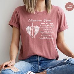 memorial shirts, bereavement t-shirt, christian memorial outfit, rest in peace graphic tees, religious outfit, faith shi