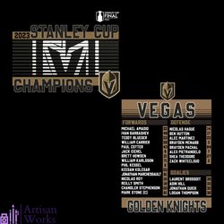 vegas golden knights stanley cup champions roster svg file