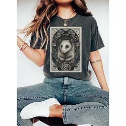 possum tarot card shirt, opossum shirt, possum t shirt, comfort colors witchy shirt, tarot card t-shirt, funny opossum,
