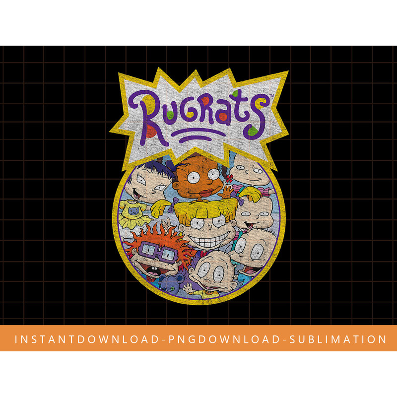 Rugrats Every Baby Vintage Circle Title Graphic png, sublimate, digital print.jpg