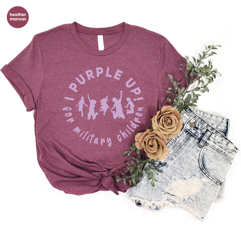 Military Child Awareness Month Toddler Shirts, I Purple Up For Military Children Shirt, Military Child Shirt, Month Of The Military Child - 3.jpg