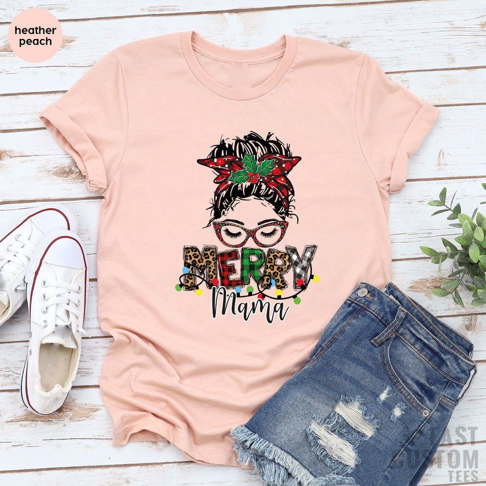 Merry Mama Christmas T-shirt, Christmas Mom T-Shirt, Women Christmas Gift, Cute Christmas Tee, Family Christmas Shirt, Mother Merry Tee - 3.jpg