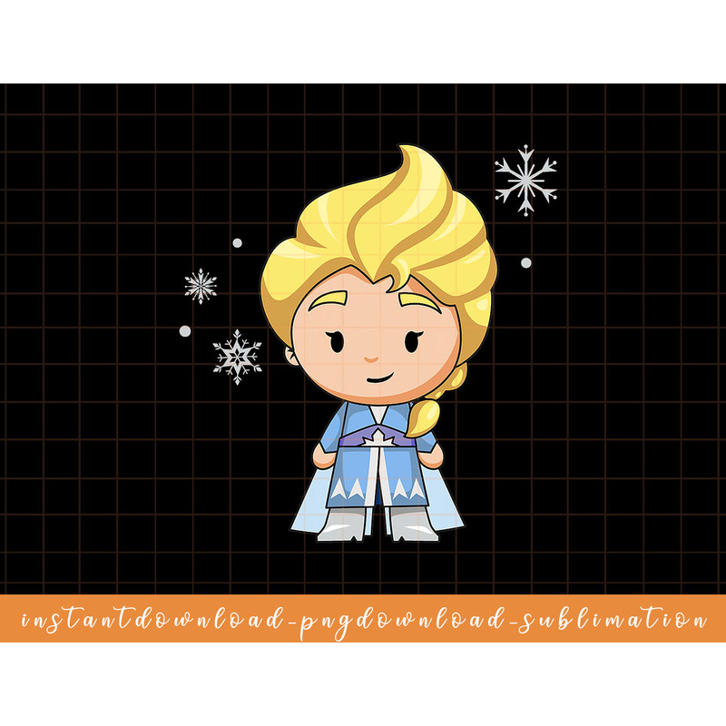Disney Frozen 2 Chibi-Style Elsa Snowflake png, sublimate, digital download.jpg