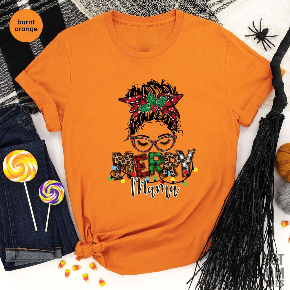 Merry Mama Christmas T-shirt, Christmas Mom T-Shirt, Women Christmas Gift, Cute Christmas Tee, Family Christmas Shirt, Mother Merry Tee - 6.jpg