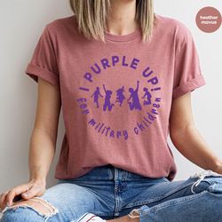military child awareness month toddler shirts, i purple up for military children shirt, military child shirt, month of t