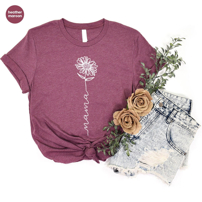 Minimalist Mama Shirt, Mothers Day Gift, Mom Shirt, Mom Gifts, Mother Sweatshirt, Floral Mama T-Shirt, Mother Gift, Mothers Day Shirt - 5.jpg