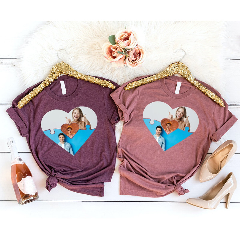 Mothers Day Gift, Custom Family Photo Shirt, Personalized Mom Gifts, Mothers Day Shirt, Puzzle Piece Picture Shirt, Matching Family Shirts - 2.jpg