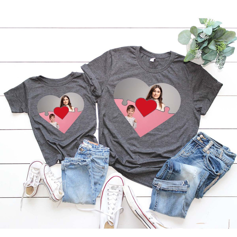 Mothers Day Gift, Custom Family Photo Shirt, Personalized Mom Gifts, Mothers Day Shirt, Puzzle Piece Picture Shirt, Matching Family Shirts - 4.jpg