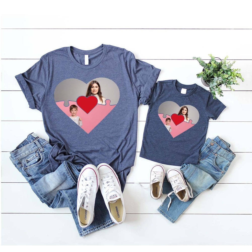 Mothers Day Gift, Custom Family Photo Shirt, Personalized Mom Gifts, Mothers Day Shirt, Puzzle Piece Picture Shirt, Matching Family Shirts - 5.jpg