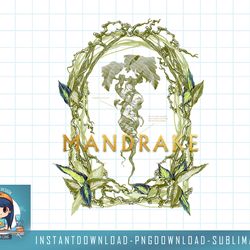 harry potter deathly hallows 2 mandrake floral crest png, sublimate, digital download
