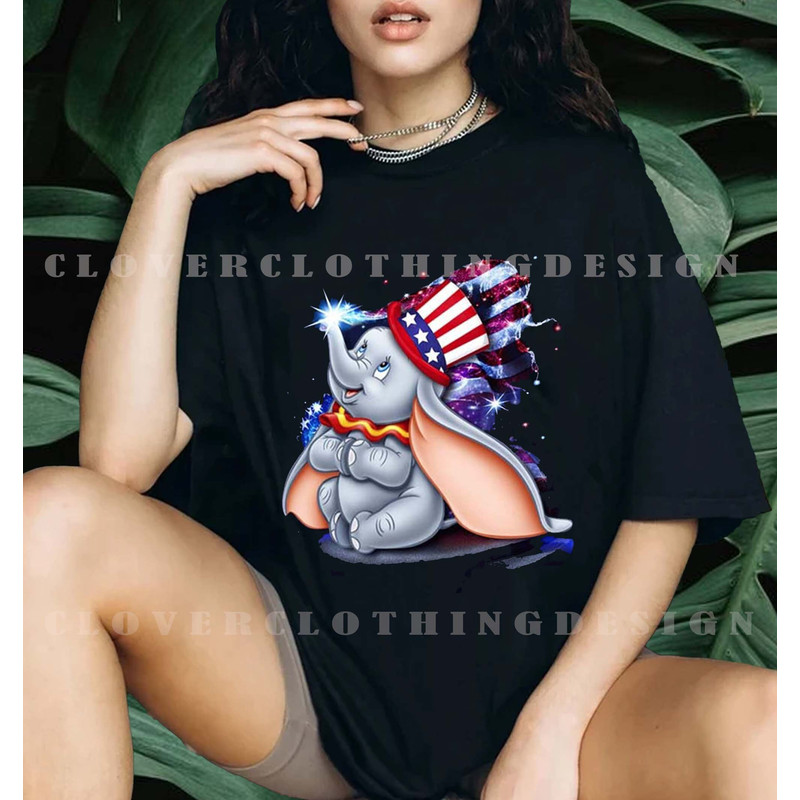 Dumbo The Flying Elephant 4th Of July Colorful Disney unisex tshirt - 1.jpg