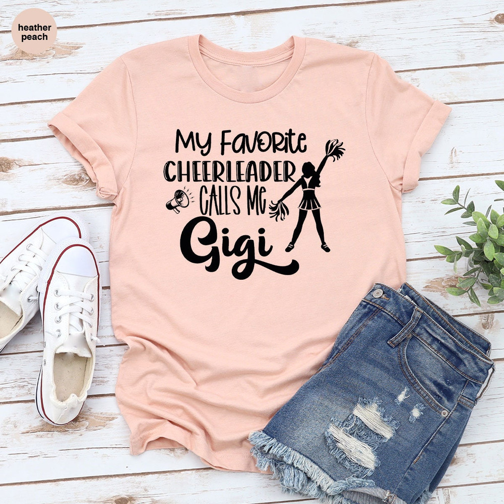 My Favorite Cheerleader Calls Me Gigi, Cute Cheerleader Gifts for Grandma, Funny Saying Gigi Shirts from Cheerleader Granddaughter - 5.jpg