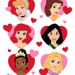 disney princess - valentine s day princesses heart grid t-shirt.pngdisney princess - valentine s day princesses heart gr