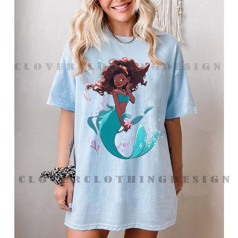 Movie 2023-Live Action- Little Mermaid Ariel Shirt Black Ariel Princess T-shirt, Little Mermaid Shirt, Black Girl Magic Shirt - 1.jpg