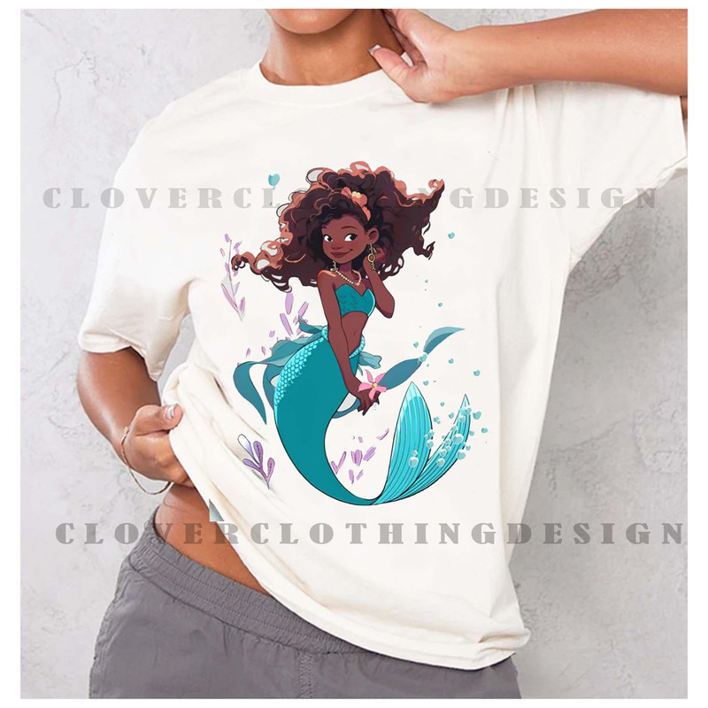 Movie 2023-Live Action- Little Mermaid Ariel Shirt Black Ariel Princess T-shirt, Little Mermaid Shirt, Black Girl Magic Shirt - 2.jpg