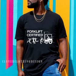 retro style funny forklift operator forklift certified t shirt  funny gift   heavy eq