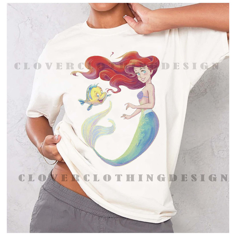 Toddler Little Mermaid Princess Ariel tshirt, Retro Little Mermaid Shirt, Black Girl Magic Shirt, Disneyland Shirt - 1.jpg