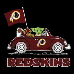 baby yoda car fans washington redskins nfl svg, football svg, silhouette svg fies
