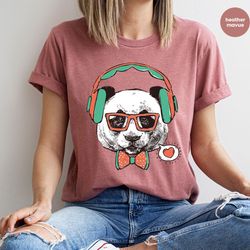 panda graphic tees, panda shirt for women, panda shirt, cool panda t-shirt, cute animal t-shirt, panda gifts, gift for h