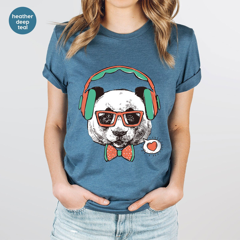Panda Graphic Tees, Panda Shirt for Women, Panda Shirt, Cool Panda T-Shirt, Cute Animal T-Shirt, Panda Gifts, Gift for Her, Cute Outfit - 3.jpg