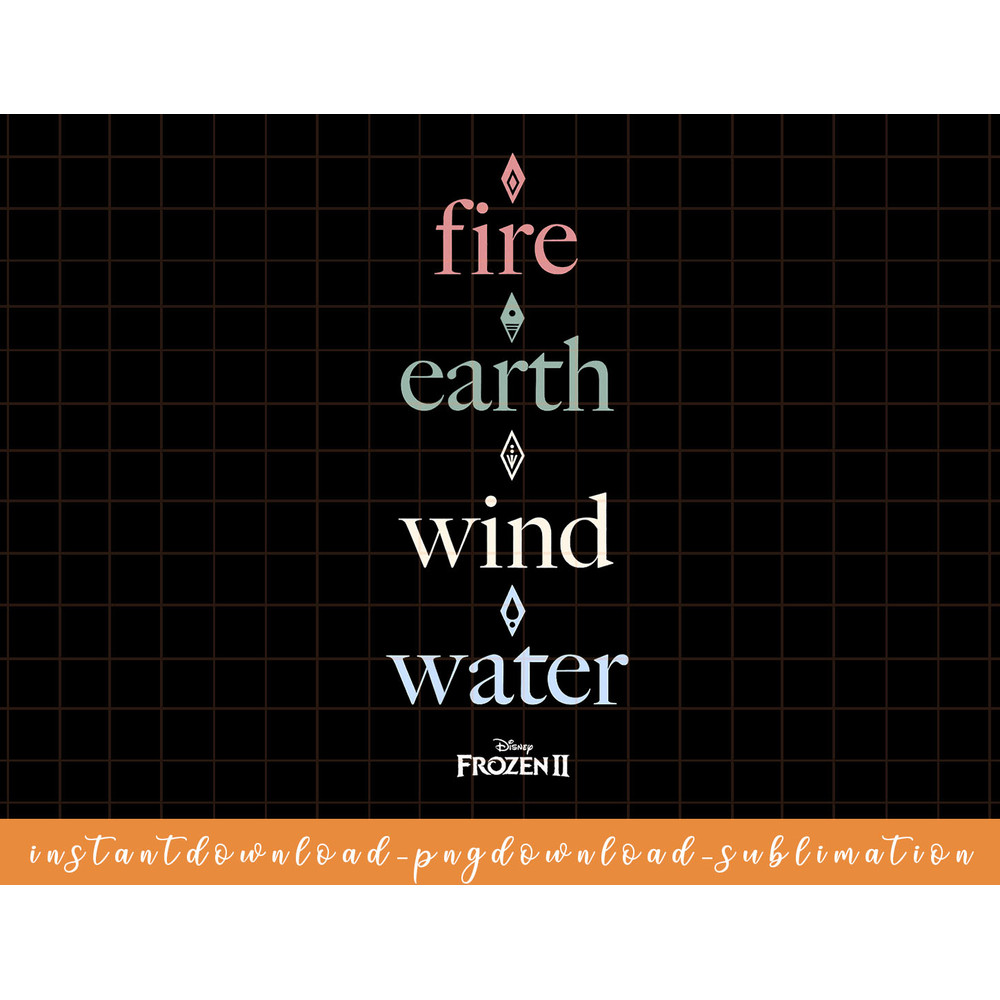 Disney Frozen 2 Element Simple Text Stack png, sublimate, digital download.jpg
