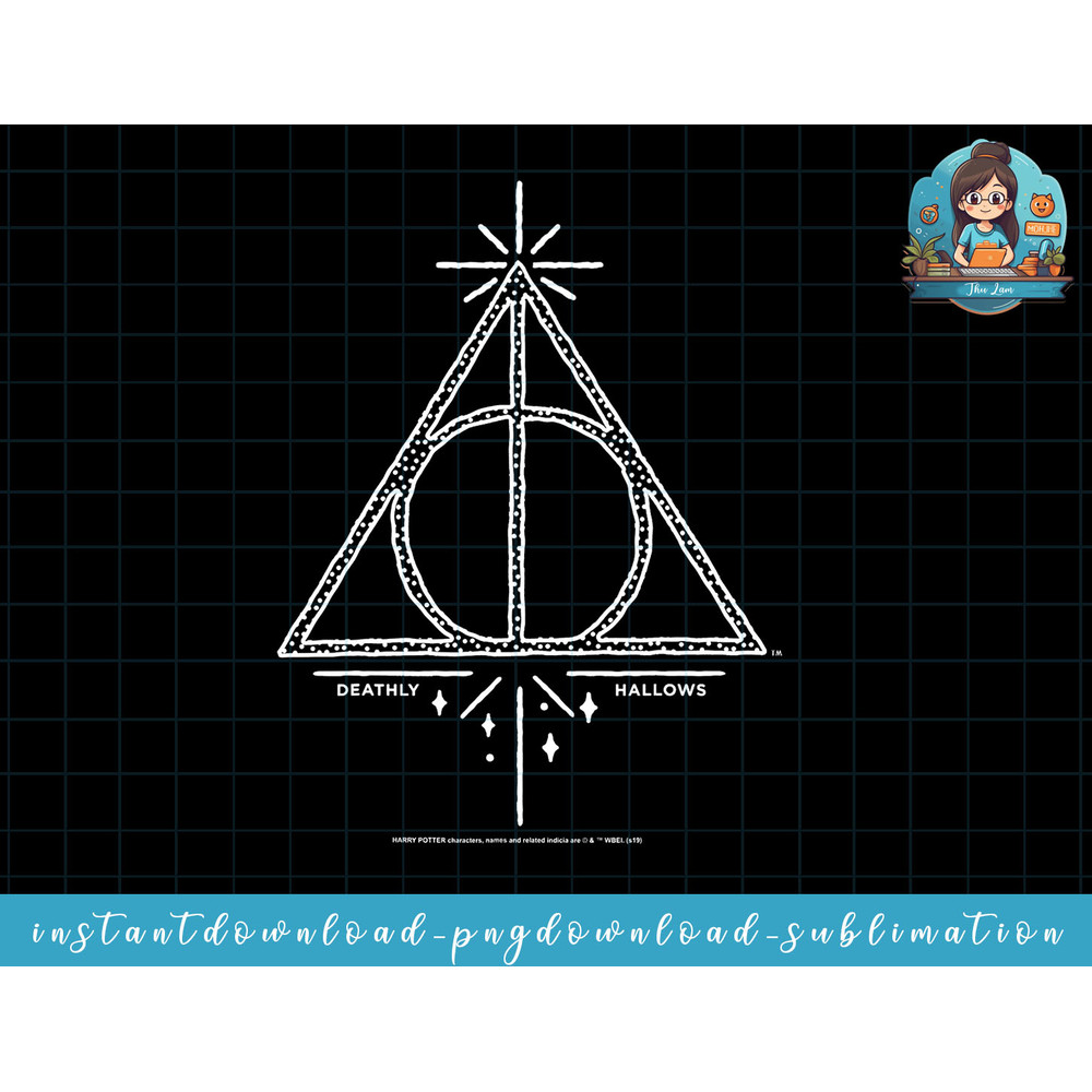 Harry Potter Deathly Hallows Symbol Line Art png, sublimate, digital download.jpg