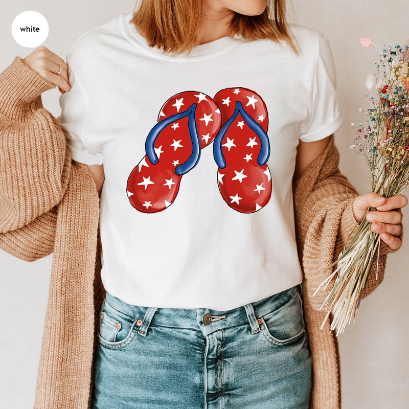Patriotic Shirt, 4th of July Shirt, Fourth of July Gifts, USA Flag Outfit, Flip Flops Graphic Tees, Flip Flops Shirt, Independence Day Shirt - 2.jpg
