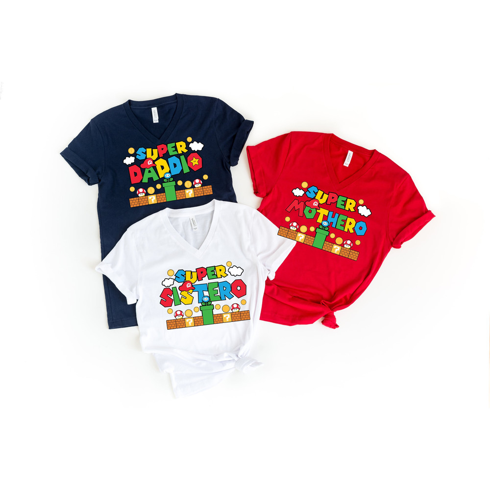 Custom Super Mario Birthday Shirt, Super Mario Family T-Shirts, Custom Birthday Shirt, Super Mario Family Custom Shirts, Super Mario Shirt - 1.jpg