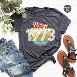 personalized birthday gifts, 50th birthday tees, custom birthday shirt, 1973 birthday t-shirt, vintage birthday shirt, g
