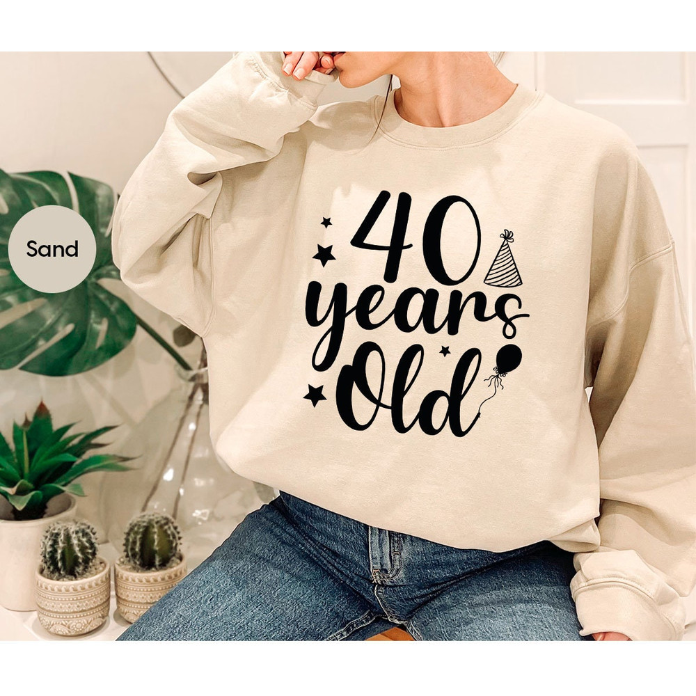 Personalized Birthday Shirt, Custom Birthday Gifts for Her, 40th Years Old Graphic Tees, 40th Birthday Gifts for Women, Auntie Birthday Gift - 7.jpg