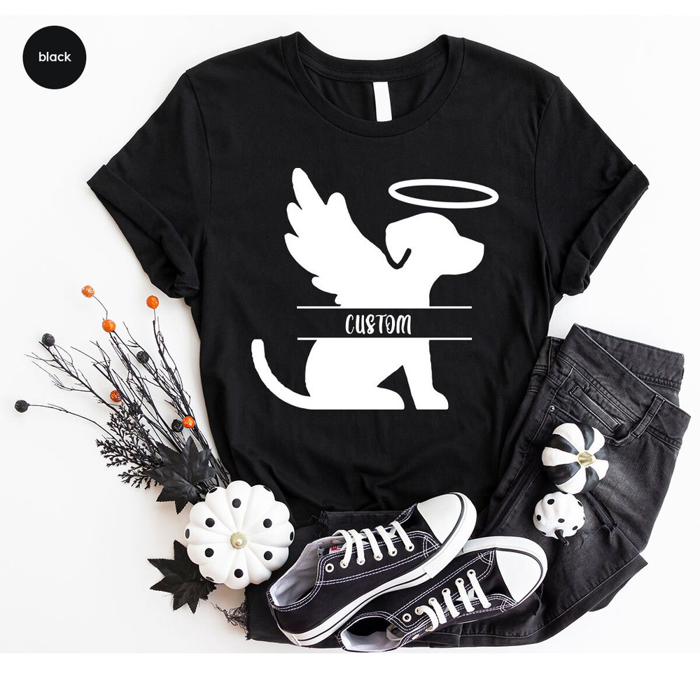 Personalized Dog Memorial Gift, Bereavement TShirt, Custom Dog Name VNeck Shirt, Pet Loss Tee, Rest In Peace Graphic Tees, Gift for Dog Mom - 5.jpg