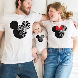 mickey and minnie spider shirt, disney halloween shirt, halloween family shirt, disne