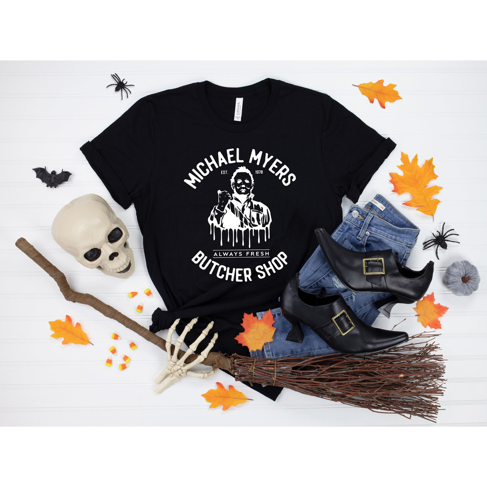 Michael Myers Butcher Shop Top Tees, Friday the 13th, Horror Movie Sweatshirt, Halloween Tshirt, Halloween Sweatshirt, Horror Movie Shirt - 3.jpg