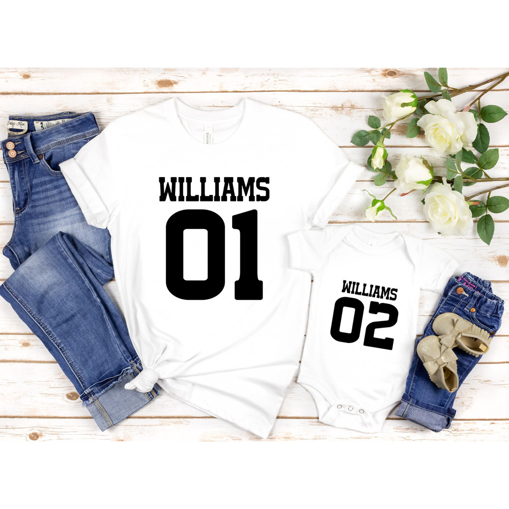 Personalized Dad T-Shirt, Custom Dad Son Matching Shirts, Fathers Day Gift, Fathers Day Tee, Dad & Son Personalized Last Name Shirt, Dad Tee - 1.jpg