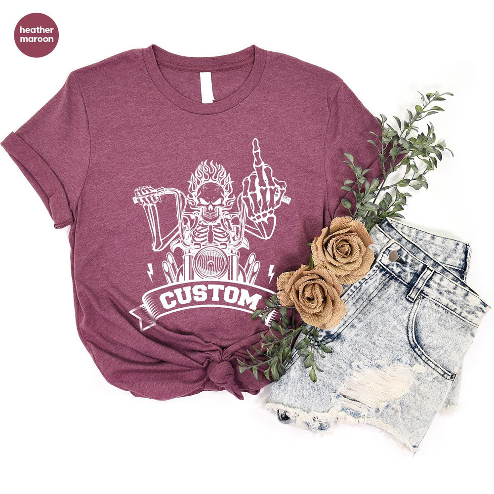 Personalized Skeleton Shirt, Adult Humor T-Shirt, Customized Skull Shirt, Funny Graphic Tees, Funny Skull Shirt, Gift for Her, Gift for Him - 5.jpg