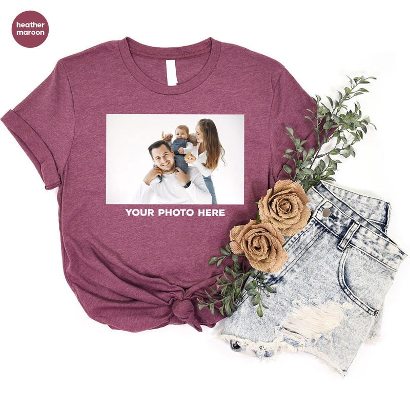 Personalized Your Photo Shirts for Family, Photo Crewneck Sweatshirt, Custom Photo Shirt, Customized Photo Gifts for Family, Your Photo Here - 5.jpg