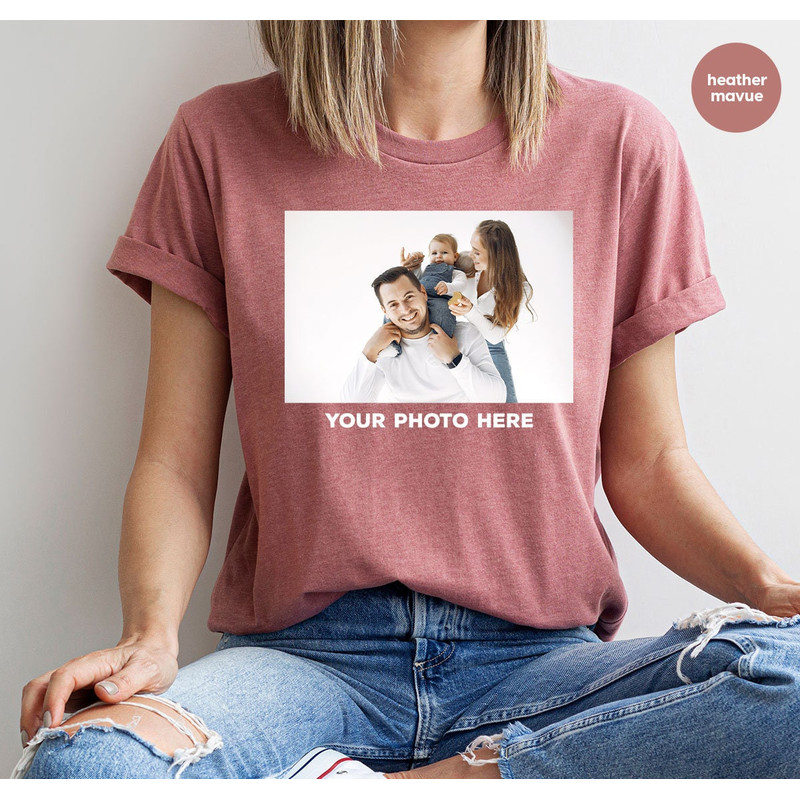 Personalized Your Photo Shirts for Family, Photo Crewneck Sweatshirt, Custom Photo Shirt, Customized Photo Gifts for Family, Your Photo Here - 6.jpg