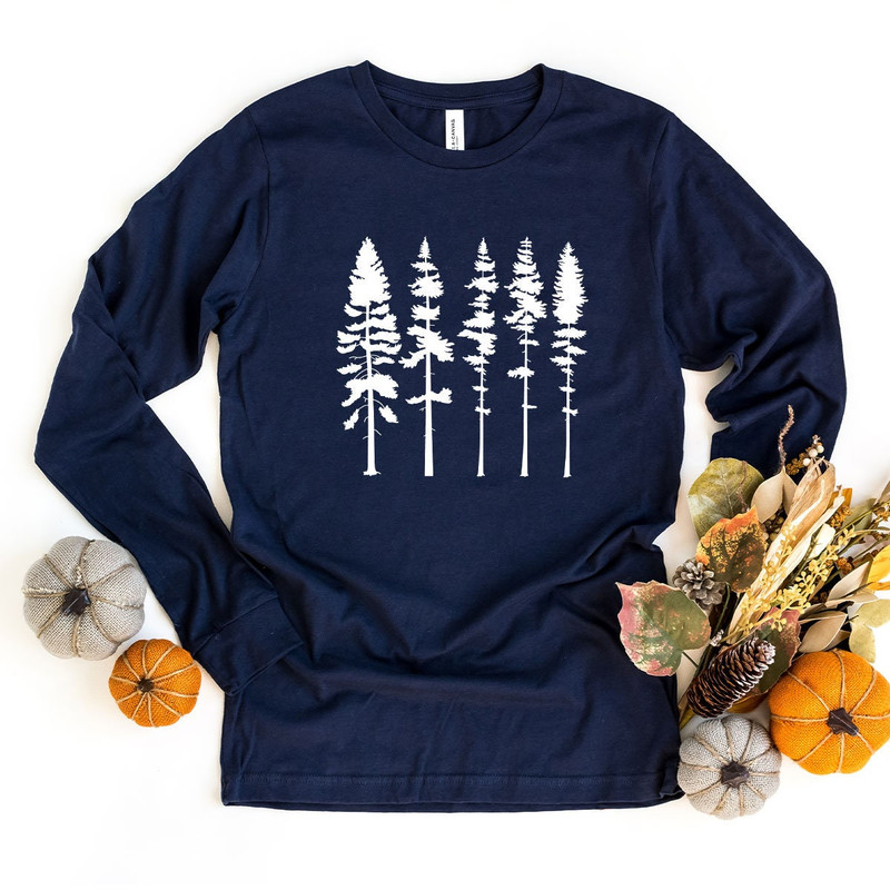 Pine Tree Long Sleeve Shirt, Pine Tree Long Sleeve Shirt, Hiking Long Sleeve Shirt, Camping Long Sleeve Shirt, Outdoors Adventure Shirt - 4.jpg