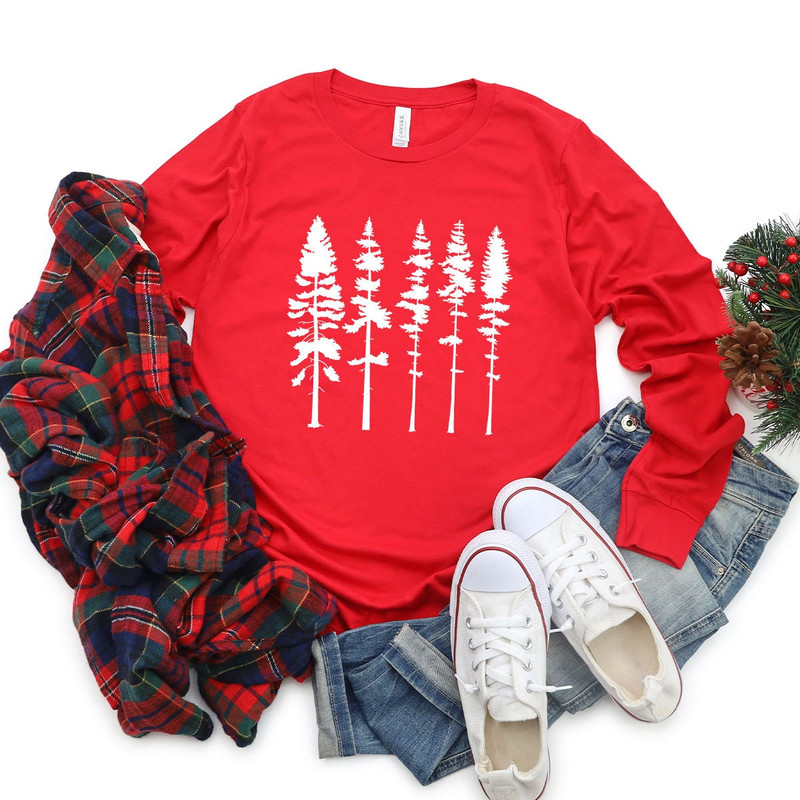 Pine Tree Long Sleeve Shirt, Pine Tree Long Sleeve Shirt, Hiking Long Sleeve Shirt, Camping Long Sleeve Shirt, Outdoors Adventure Shirt - 5.jpg