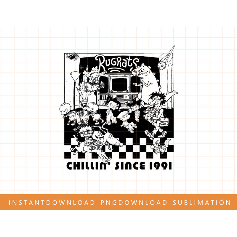 Rugrats Group Living Room Chillin Since 91 Retro png, sublimate, digital print.jpg