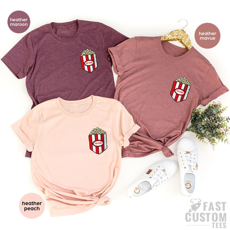 Popcorn Pocket Shirt, Popcorn Lover Gift, Cute Popcorn Kids Shirt, Popcorn Lover Shirt, Popcorn Birthday Gift, Women's Popcorn Shirt - 4.jpg