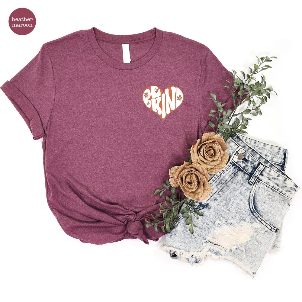 Positive Quotes Shirt, Be Kind Pocket Shirts, Retro Love Heart Shirt, Inspirational Pocket Tshirts, Cute Love Shirts, Motivational Gifts - 4.jpg