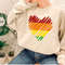 Pride Heart T Shirt, LGBTQ Graphic Tees, Cute Gay Shirts, Lesbian Outfit, Gifts for Friend, Pride Awareness Month, Trans Vneck Tshirts - 3.jpg