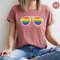 Pride Month Tees, LGBTQ Sunglasses Outfit, Funny Gay Shirts, Lesbian Vneck Tshirts, Pride Month Outfit, Trans Gifts, Rainbow T-Shirts - 10.jpg