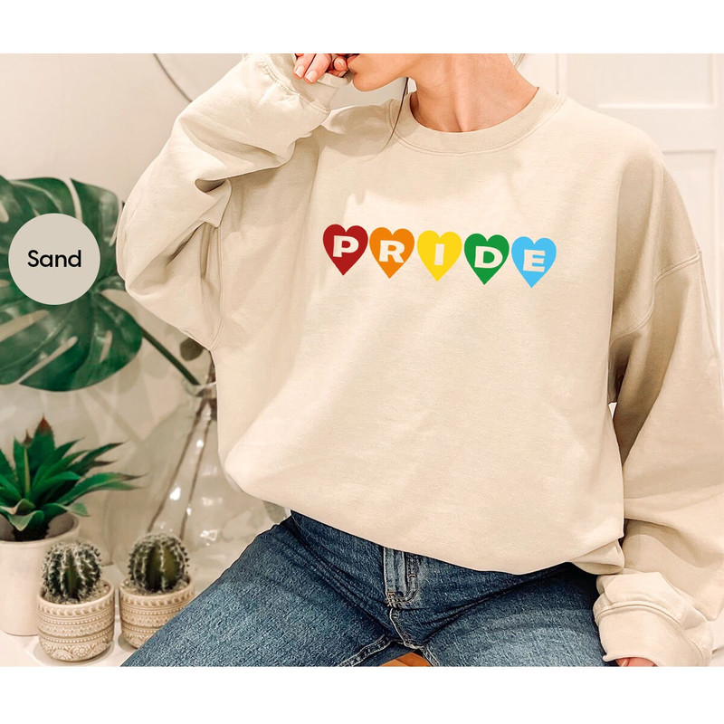 Pride Shirts, LGBTQ Awareness T Shirt, Lesbian Vneck TShirts, Bisexual Outfit, Trans Pride Gifts, Gay T-Shirts, Rainbow Heart Graphic Tees - 2.jpg