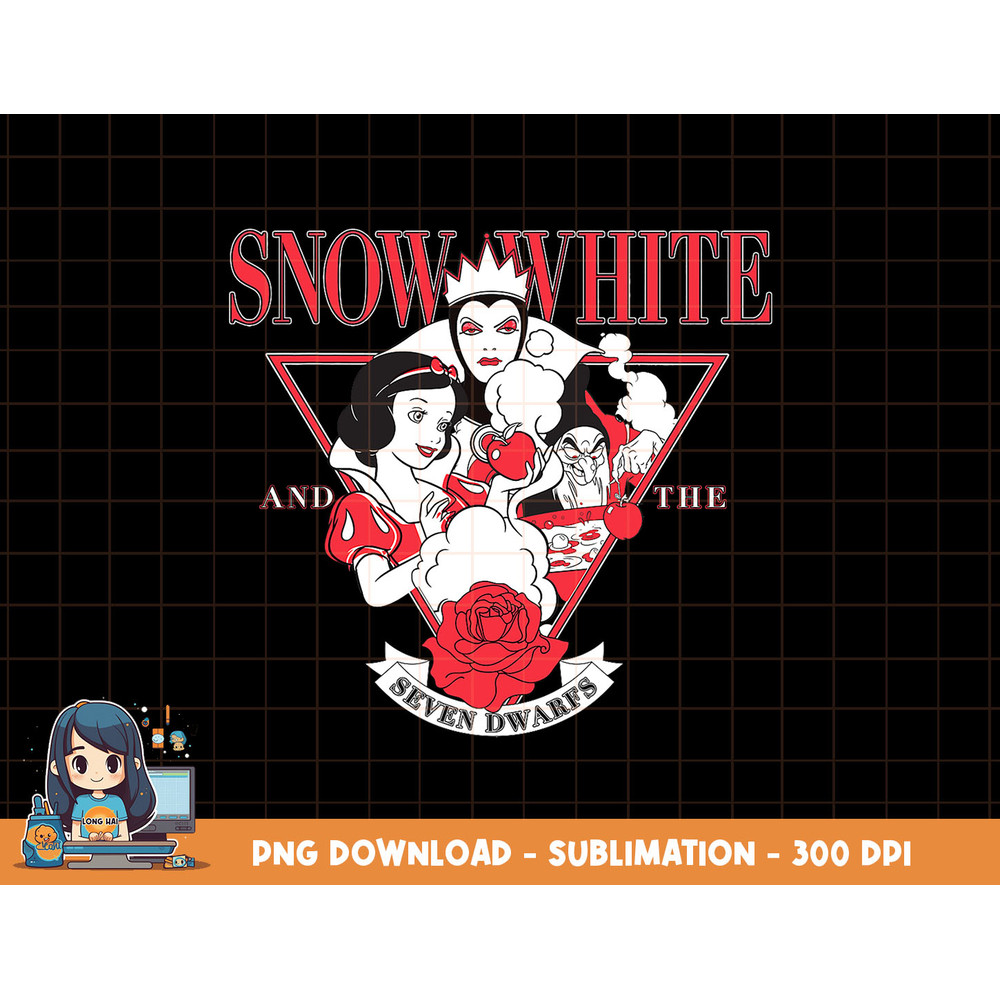 Disney Snow White Evil Queen Edgy Rose Graphic T-Shirt png, sublimation, digital print.jpg