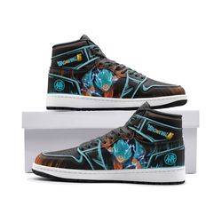 goku blue dragon ball super jd1 shoes, goku blue dragon ball super jordan 1 shoes, goku blue shoes, dragon ball sneakers