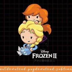 disney frozen 2 elsa and anna chibi japanese png, sublimate, digital download
