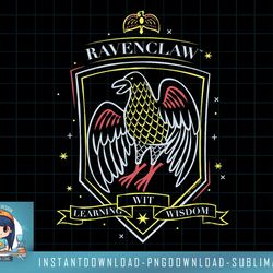 harry potter deathly hallows 2 ravenclaw neon crest png, sublimate, digital download