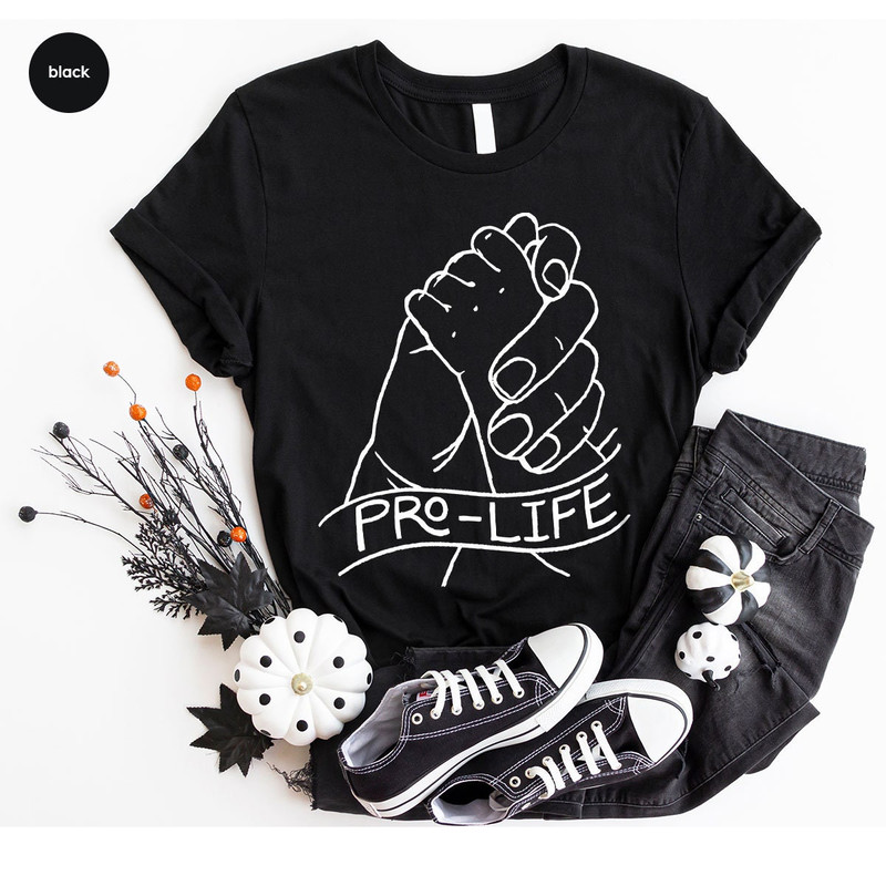 Pro Life Sweatshirt, Choice Life Shirt, Save The Babies Shirt, Christian Tshirt, Mom and Baby Hands Tee, Conservative Tshirts, Anti Abortion - 2.jpg